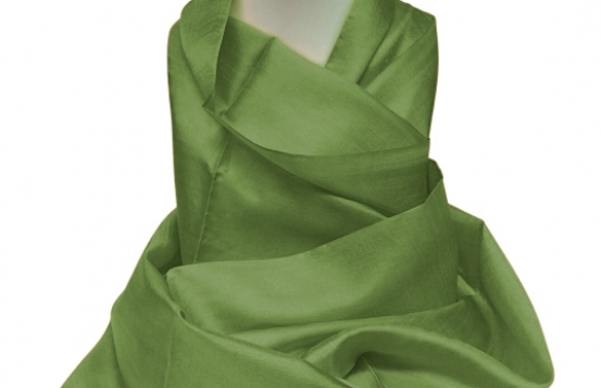 Šal COCOON 100 % svila - zelen