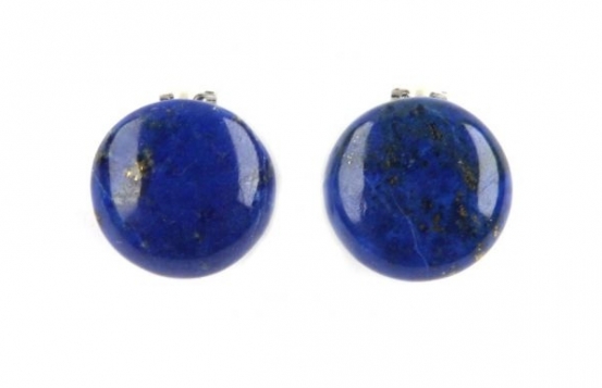 Srebrni uhani Lapis lazuli 17 mm A - za pripet