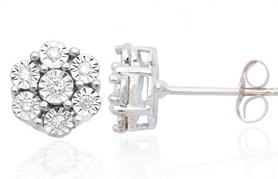 LYRA Brilliant Earrings - White Gold