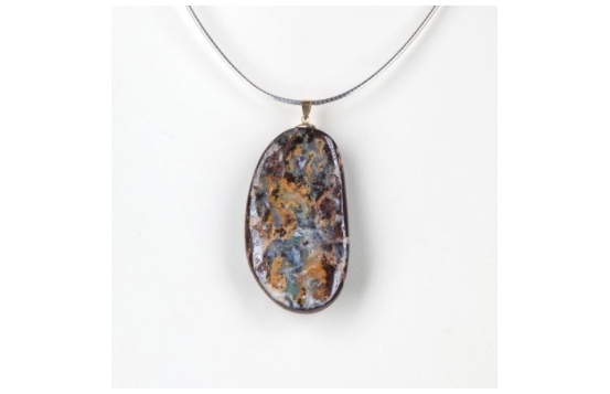 Zlat obesek BOULDER OPAL