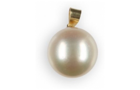 Gold Pendant NUDE - South Sea Pearl 12.5 mm